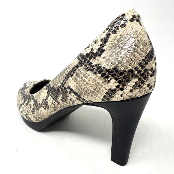 Clarks Adriel Viola Pumps Womens Sz 7.5 Leather Snakeskin High Heel Stiletto NEW - Picture 9 of 15